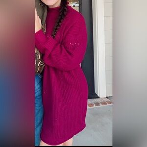 Purple sweater dress size small
